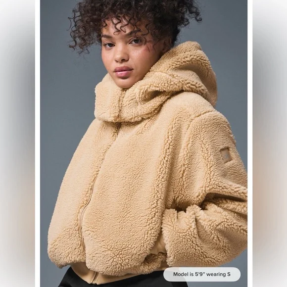 ALO Yoga Tan Teddy Jacket - Picture 1 of 7